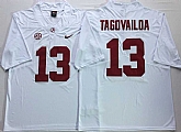 Alabama Crimson Tide 13 Tua Tagovailoa White Nike College Football Jersey (1),baseball caps,new era cap wholesale,wholesale hats